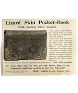 Lizard Skin Pocket Book Wallet 1894 Advertisement Victorian Fashion ADBN... - $19.99