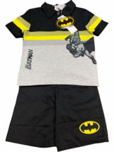 Batman Boys 2 Pieces short and Polo Set, Light Gray Heather - £7.20 GBP