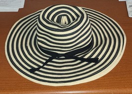 Lake Shore Drive Women&#39;s Sun Hat Beige &amp; Black Spring Summer Beach One S... - $27.18 CAD