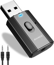 Bluetooth 5.0 Car Adapter, Bavnco Mini Stereo Transmitter Receiver, Tv And More - $32.99