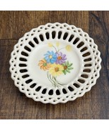 Decorative Lace-Edge Floral Plate Collectible Mid-Century 5&quot; - $389.38 MXN