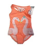 Baby Girl Carters Flamingo One-Piece Swimsuit Size 12M Beach Pool Fun 12... - £9.07 GBP