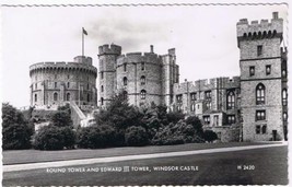 United Kingdom UK Postcard RPPC Windsor Castle Round Tower &amp; Edward III Tower - £2.32 GBP