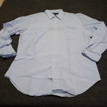 Polo Ralph Lauren Shirt Men 16 1/2 34/35 Blue Stripe Andrew Classic Fit ... - £18.25 GBP
