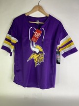 Minnesota Vikings NFL Ultra Game Womens Purple Lace Up Jersey Shirt Top Size M - $24.75