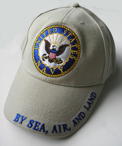 Navy Sea Air Land Baseball Embroidered Cap Hat Usn United States - £9.07 GBP