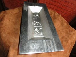 Heavy  Ashtray Nickel Chrome Plated Solid Brass Ashtray 13" L x 6" W 1.5" H image 6