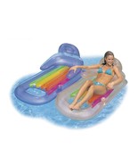 Set of 2 Swimming Pool Float Lounger with Headrest King Kool Lounge Chai... - £147.95 GBP