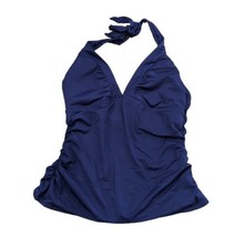 Athleta Women’s Medium Halter Swim Tankini Navy Blue Excellent Condition - £12.81 GBP