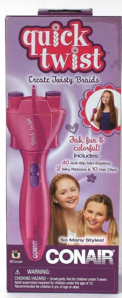 Primary image for 1 Count Conair Quick Twist Create Fab Fun Colorful Twisty Breads So Many Styles