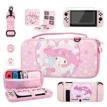 Cute Bunny Carrying Case For Nintendo Switch, Pink Potable Travel Case Accessori - £56.94 GBP
