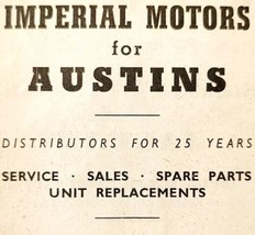 1954 Imperial Motors Austin Car Dealership Advertisement Automobilia E89G2 - $19.99