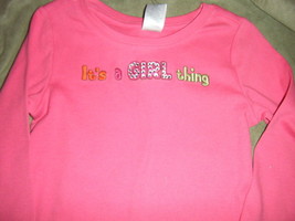 Gymbore Fall Homecoming its a girl thing sparkle jewel top 5 nwt pink long LS - £7.90 GBP