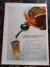 Crown Royal Canadian Whisky Shot Glass 1968 Vintage Print Ad - $182.81 MXN