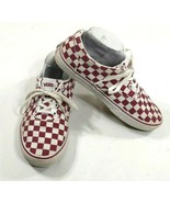 Vans Classic Red White Checkerboard Lace Up Canvas Sneakers Shoes  Women... - £40.63 GBP