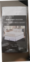 Tailored Bed Skirt Full White 16" Drop Hotel Luxury Collection - $39.99