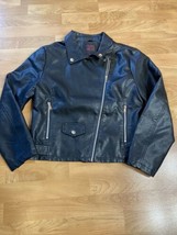 Olivia Miller Womens Black Faux Leather Jacket Size XLarge - £19.71 GBP