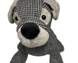 Elements Decorative Door Stopper Plush Bull Dog Checkered Black and Whit... - £15.75 GBP