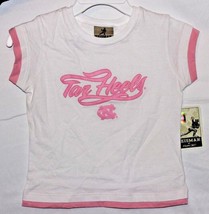 Nwt Girls Youth Size Ncaa North Carolina Tar Heels White &amp; Pink Cap Sleeve Top - £7.47 GBP