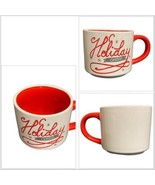 Threshold HOLIDAY CHEER Mug Stoneware Red White Coffee Tea Holiday Cup - £14.23 GBP
