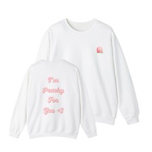 Womens peach sweatshirt, white, gray, blue, pink, S, M, L, XL, 2XL - £55.08 GBP