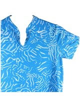 Womens Hawaiian Nike Golf Shirt Banded Collar Medium Dri Fit Light Blue ... - $565.47 MXN