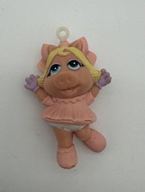 Vintage 1980s MUPPET BABIES Miss Piggy 2” Charm Pendant Kermit - £10.96 GBP