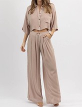 Minco float on collar pant set in Beige - £55.98 GBP