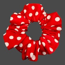 Red and White Polka Dotted Scrunchie - $6.99