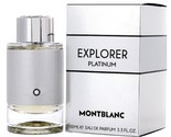 EXPLORER PLATINUM * Mont Blanc 3.4 oz 100 ml Eau De Parfum Men Cologne S... - $73.85