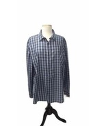 ALFANI Slim Fit Size XXL mens Plaid Gray Navy Blue Casual to  Dress Shirt  - $28.64 CAD