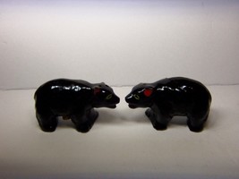 Black Bear Salt &amp; Pepper Shakers Vintage Set - £15.88 GBP