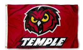 Temple Owls Flag 3X5ft Banner USA Polyester with 2 Brass Grommets - £12.73 GBP