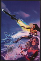 SIGNED Cat Staggs Wonder Woman 77 Meets The Bionic Woman #3 Virgin Variant Cover - £19.77 GBP