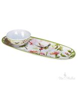 Hummingbird 31615 Susan Winget Oval Chip &amp; Dip Tray 15 x 6 Bowl 4.75x2&quot; ... - €27,23 EUR