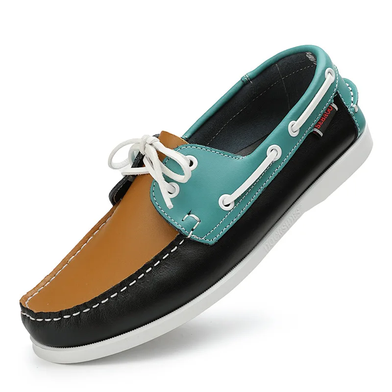 New Genuine Leather Loafers Men Moccasin Sneakers Driving Shoes Causal Men Shoes - £59.30 GBP