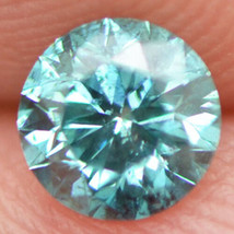 Round Shape Diamond Natural Fancy Blue Color 0.46 Carat SI2 Enhanced 4.85 MM - £340.82 GBP