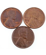 Lot of 3 Lincoln Wheat Cents (1929-P, D, and S) in AU to Unc Condition. ... - $56.85 CAD