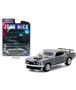 1969 Ford Mustang Boss 429 Gray Metallic with Black Stripes &quot;John Wick&quot; ... - $697.66 MXN