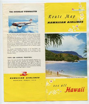 1950&#39;s Hawaiian Airline Route Map DC-3 Viewmaster &amp; Convair 340 Brochure  - $27.72