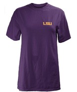 NWT NCAA LSU Tigers Junior&#39;s Medium &quot;Comfort Colors&quot; Short Sleeve T-Shirt - $345.57 MXN