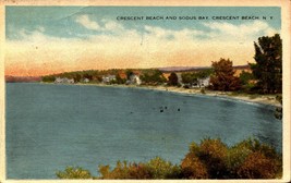 Crescent Beach And Sodus Bay Ny - Vintage Postcard BK51 - £3.91 GBP
