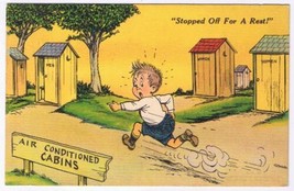 Comic Postcard Outhouses Stopped Off For A Rest Canada - £2.33 GBP