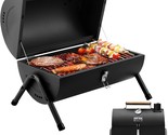 Portable Charcoal Grill, Tabletop Outdoor Barbecue Smoker, Small Bbq Gri... - $77.98