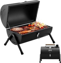 Portable Charcoal Grill, Tabletop Outdoor Barbecue Smoker, Small Bbq Grill For - £62.14 GBP