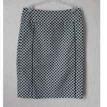 Margaret M Pull On Pencil Skirt Knee Length Black White Teal Women size Small  - £12.43 GBP