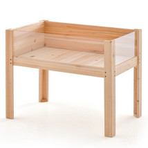 30/47 Inch Wooden Raised Garden Bed-S - Color: Natural - Size: S - £95.82 GBP
