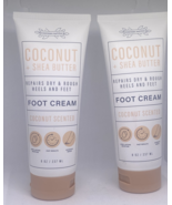 Lot of 2 Something Natural Coconut + Shea Butter Foot Cream 8 oz/  - $24.99