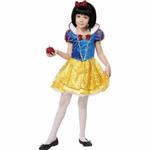 California Costumes Snow White Deluxe Girls Halloween Costume Size Medium 00418 - £15.01 GBP