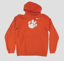 Nike Clemson Tide Pullover Sweatshirt Hoodie Orange Mens Size L Logo Basketball - £18.56 GBP